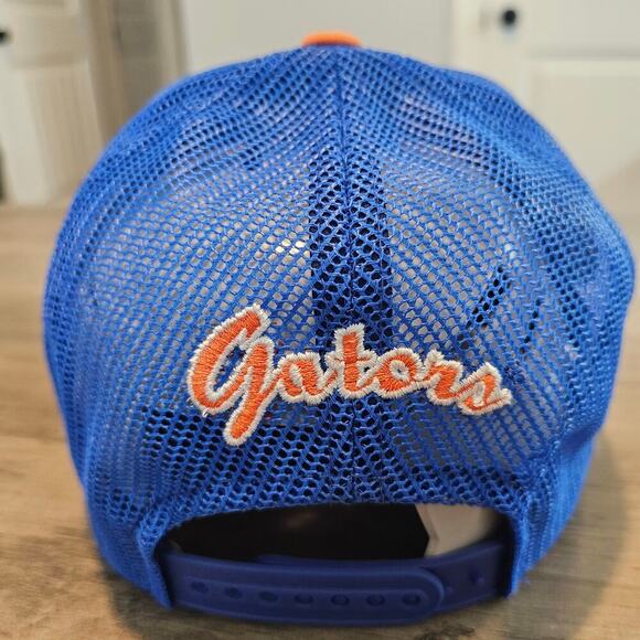 Vintage University of Florida Gators Trucker Hat Cap Blue Big Print Snapback UF - Picture 5 of 9
